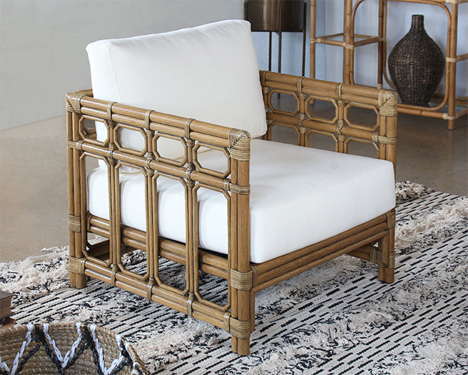 South Seas Square Framed Rattan Lounge Chair