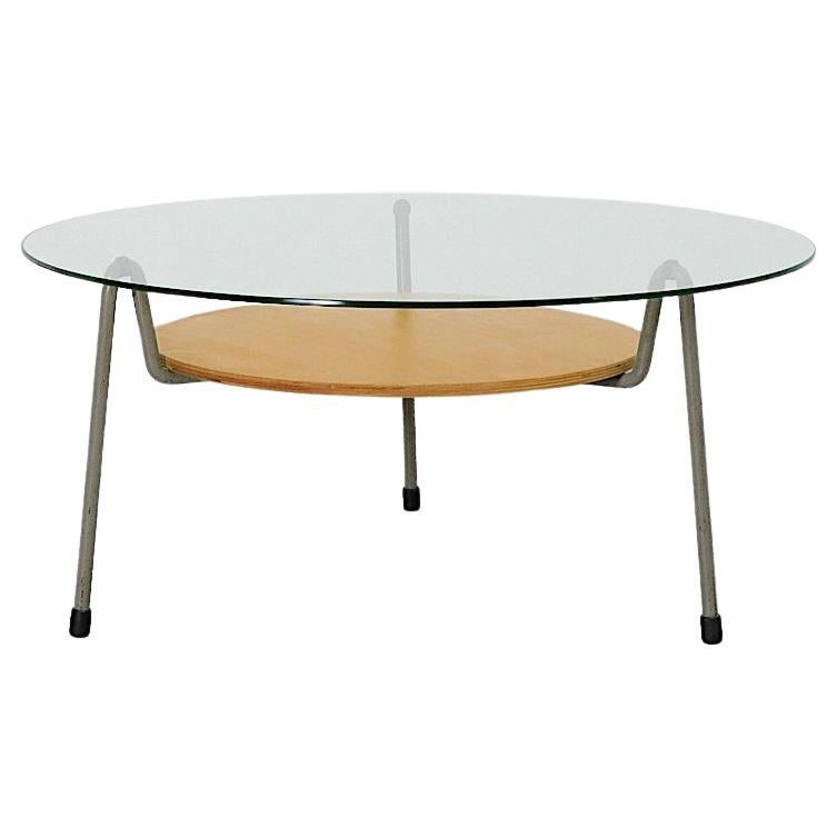 Wim Rietveld Model "535" Low Mosquito Table with Wood Tray