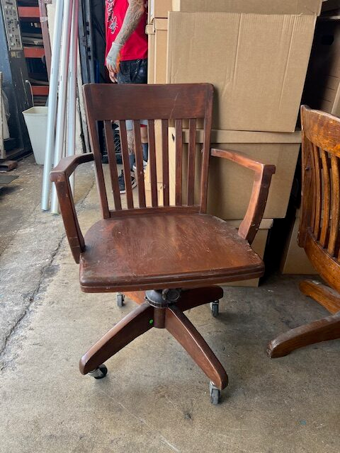 Vintage Wood Rolling Chair