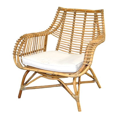 Patio Chair, Open Bamboo Frame