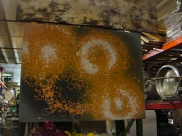 ORANGE SUNBURST PAINTING