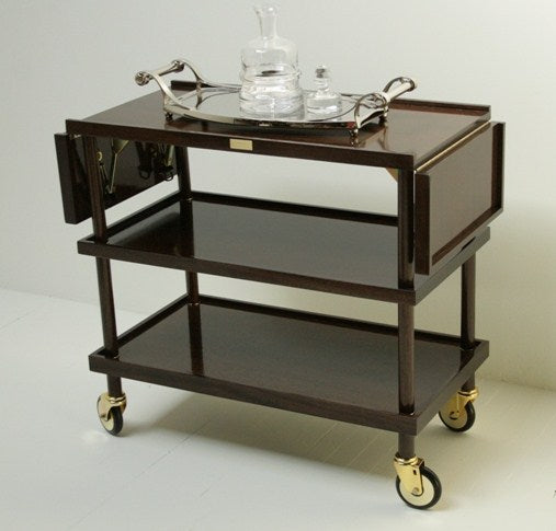 Drop-Leaf Service Cart in Walnut