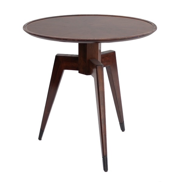 Side table: Art Deco Tripod pedestal table, mahogany