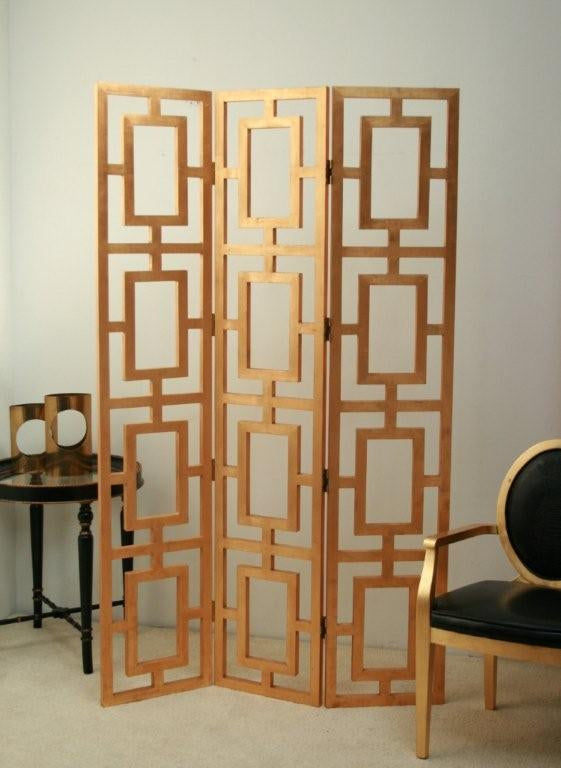 Gilded Wood Open Work Screen
