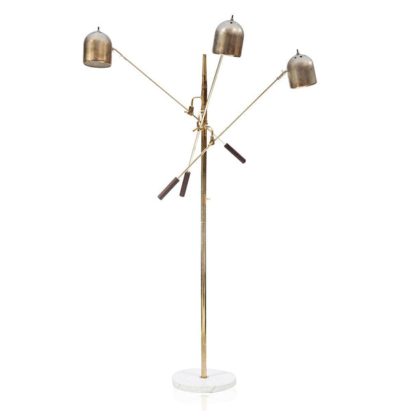 Brass Modern Three Headed Light