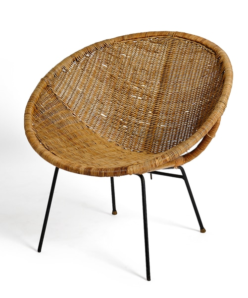 Woven Rattan Circular Bucket Chair