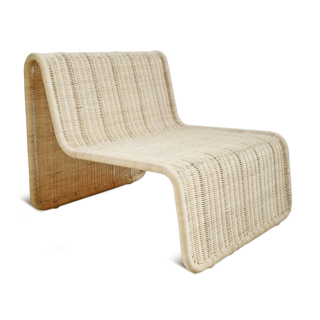 Raw Wicker Wide Mod Chair