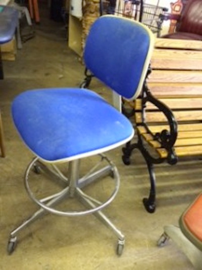 Vintage Blue Desk Chair
