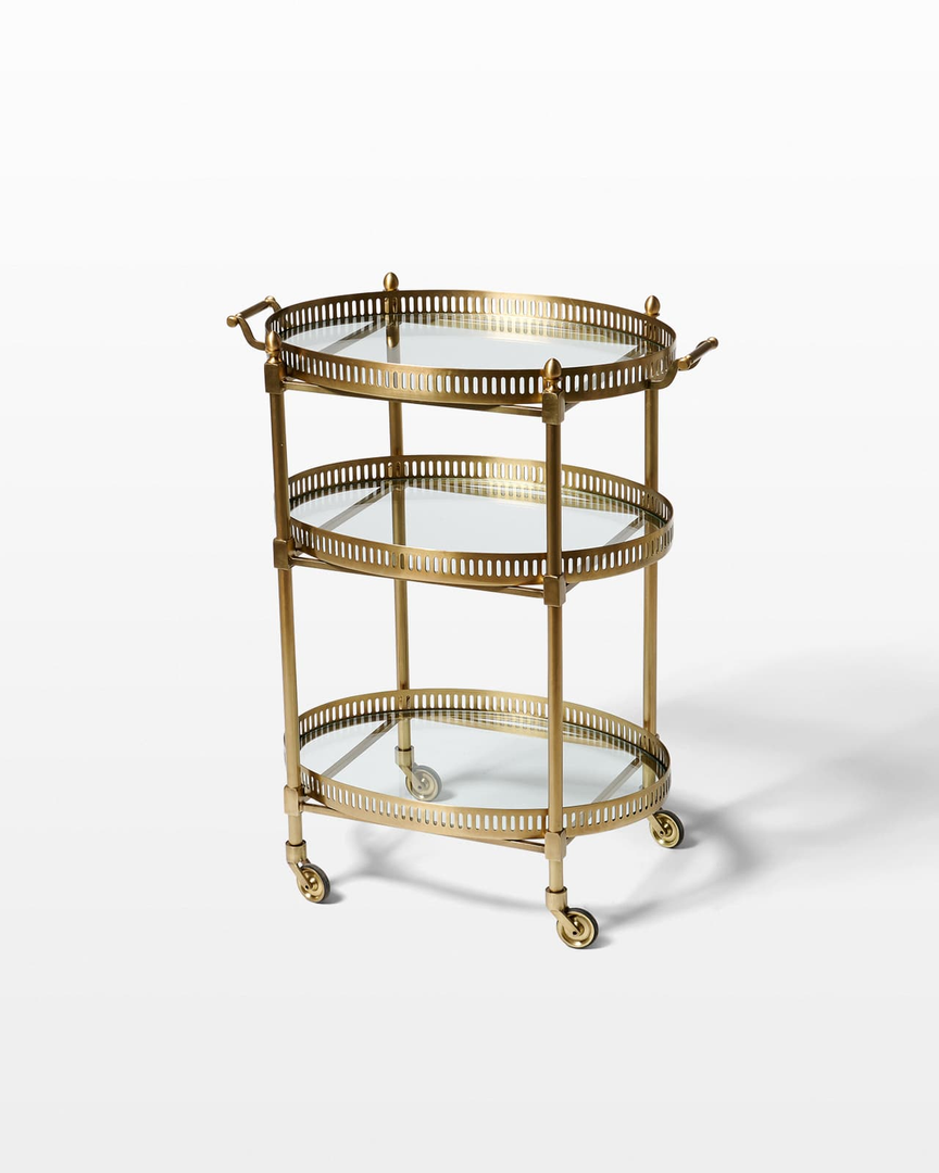 Gelder Brass Bar Cart