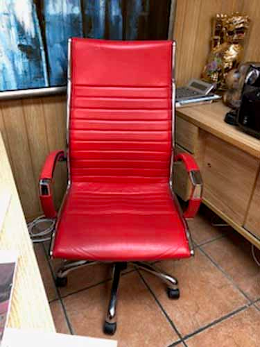 Red Herman Miller Rolling Office Chairs