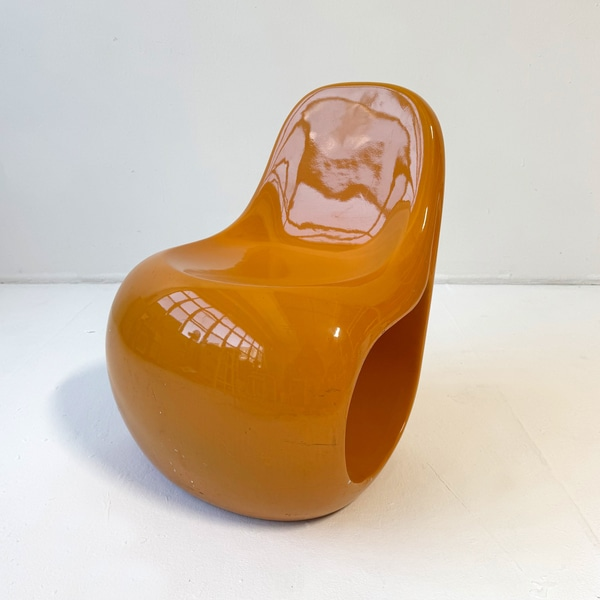 Distressed Orange Leaf Chair