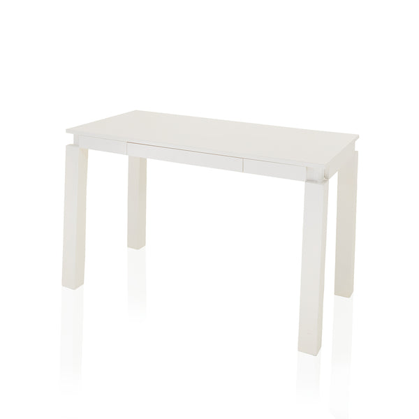 White Cut-out Corners Table Desk