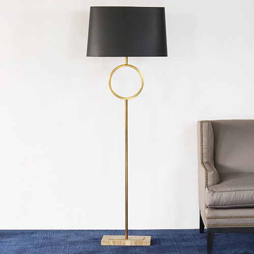 Logan Floor Lamp with Black Shade