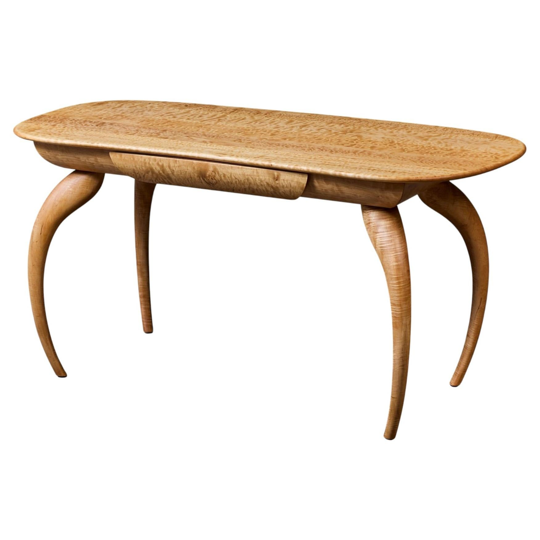 Studio Craft Tiger Oak Desk by Ken Swenson, Hand-Crafted Mid-Century Modern
