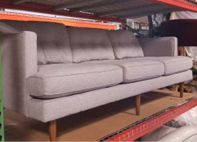 Gray Linen Modern Couch