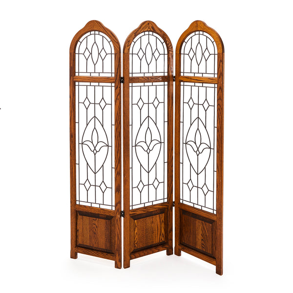 Wood and Metal Room Divider