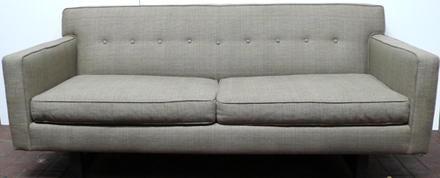 Sofa, grey green, Thin Arm