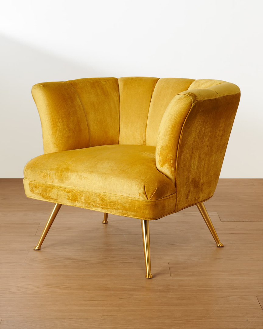 Knowles Scalloped Velvet Chair