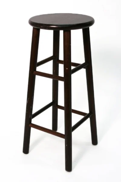 DARK WOODEN BAR STOOL