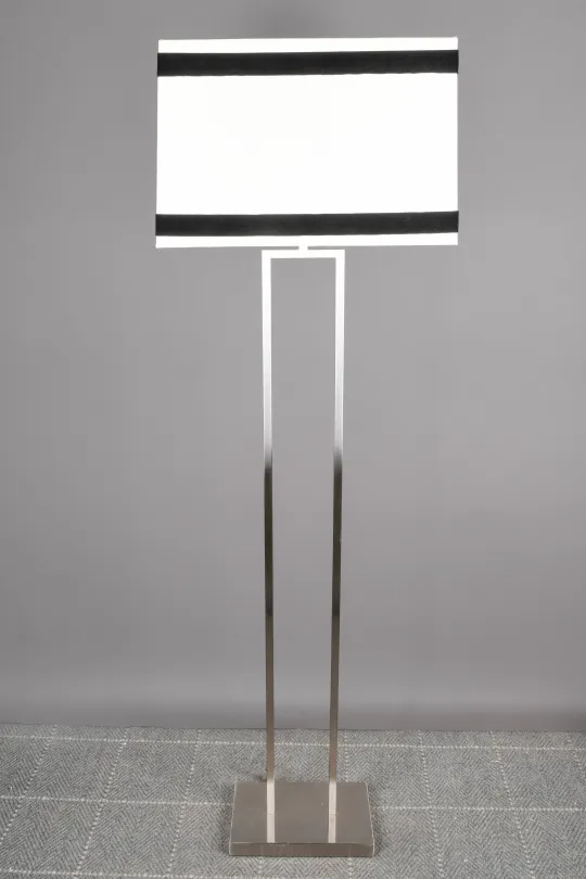 Nickel Rectangular Floor Lamp