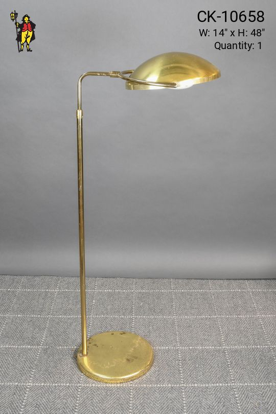 Adjustable Brass Mid Century Reading Floor Lamp