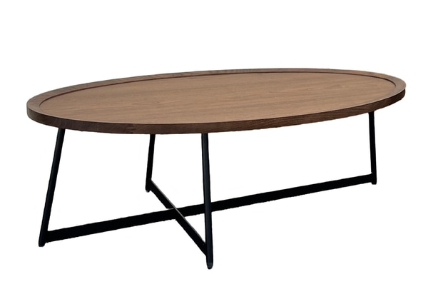 Coffee Table, Walnut, Asymmetrical legs