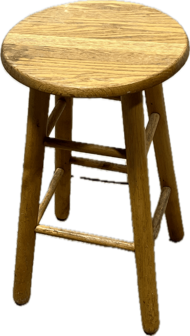 Round Wood Stool