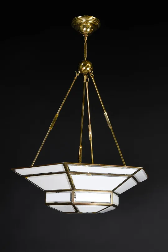 Milk Glass Bowl Chandelier