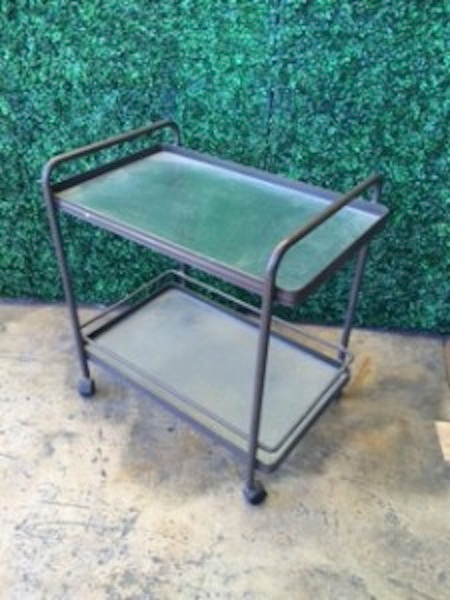 Frosted Glass Bar Cart
