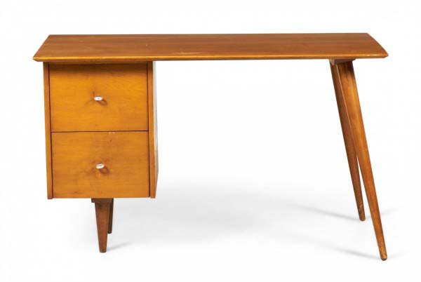 American Mid-Century Blond Maple Student Desk