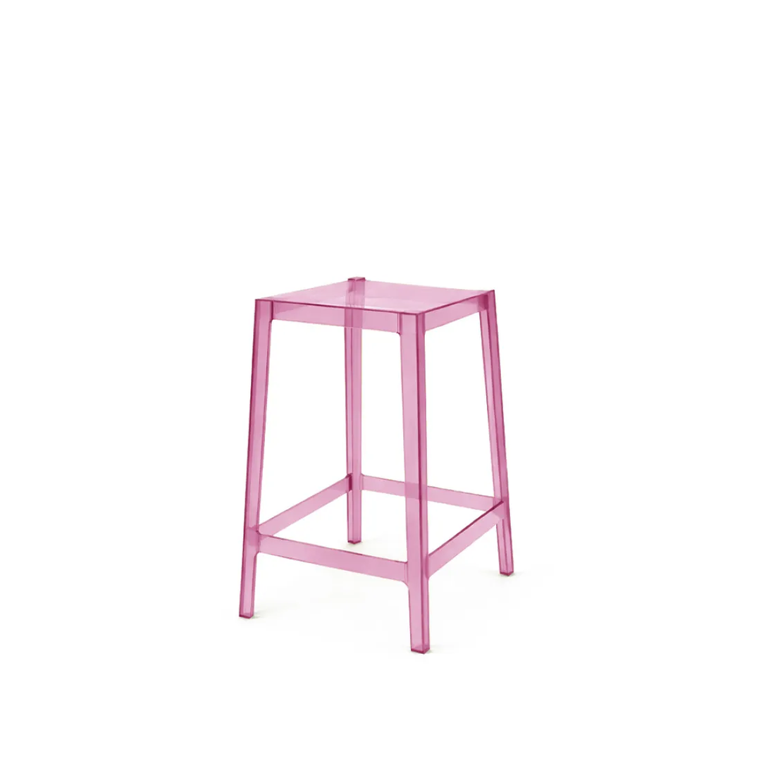 Ghost Barstool Pink (Without Back)