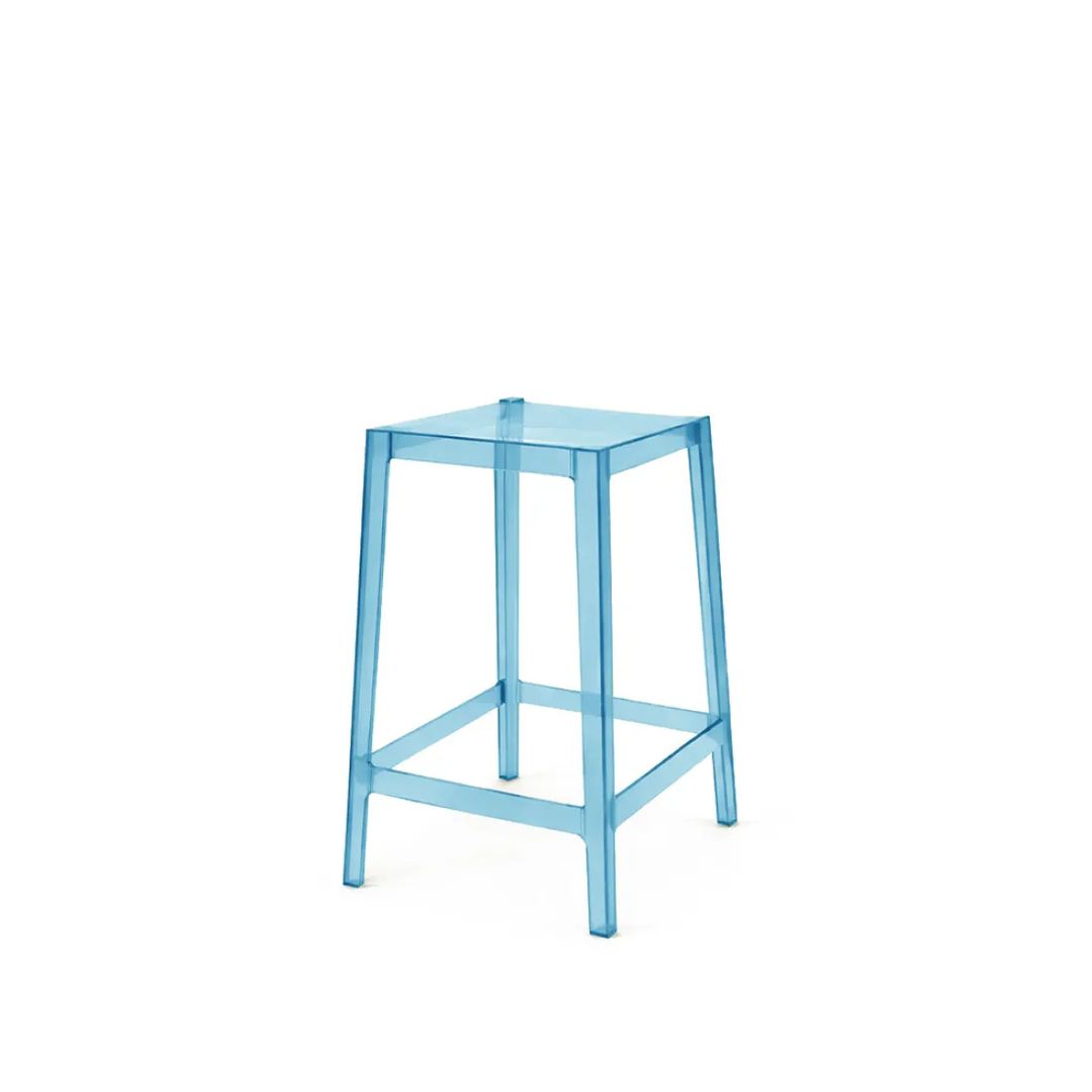 Ghost Barstool Blue (Without Back)