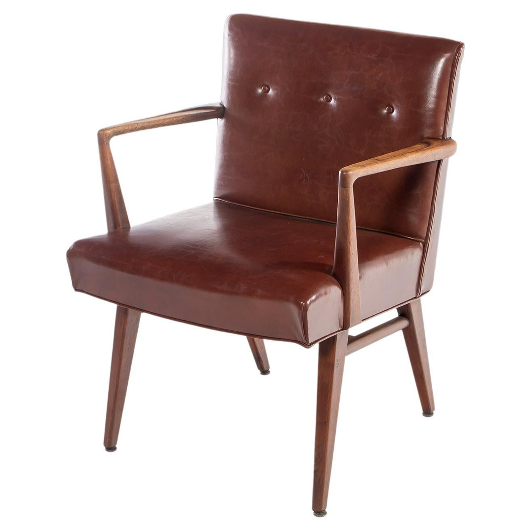 Early Jens Risom Model 108 Arm Chair for Risom Designs in Walnut, USA, c. 1950s