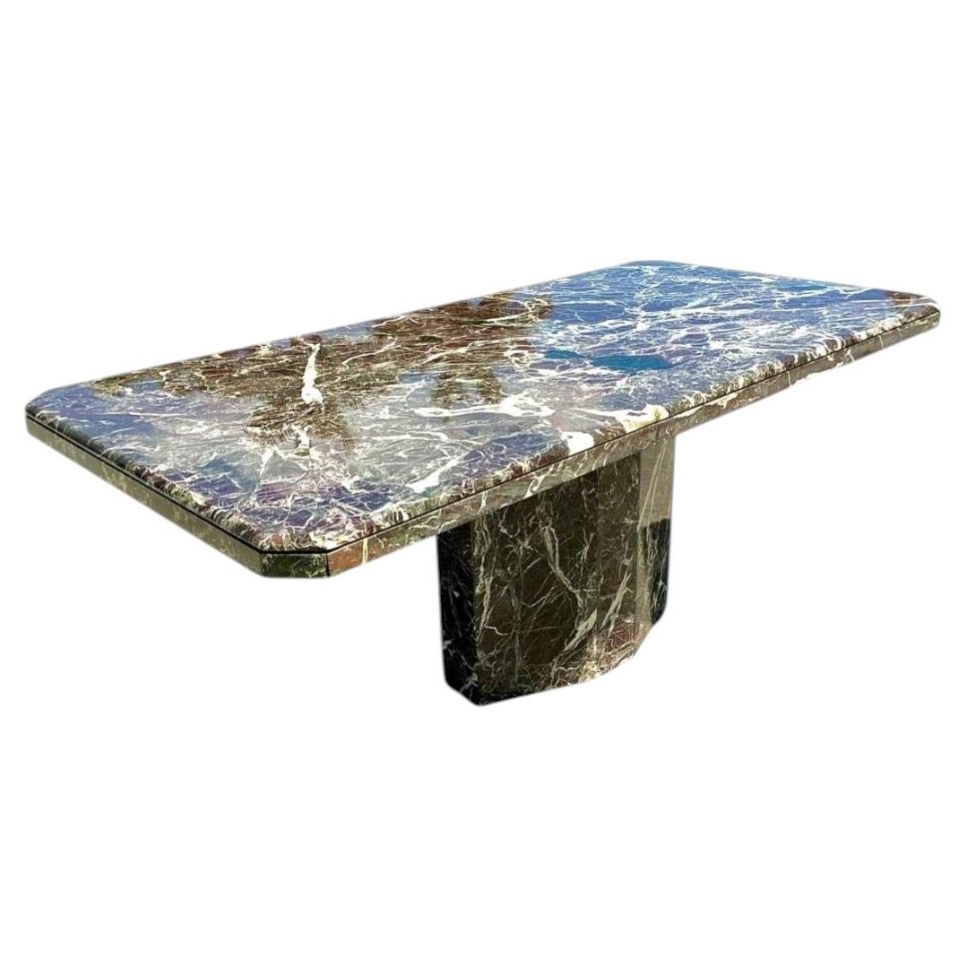 Vintage 1970s Rosato Lavanto Stone Top Dining Table