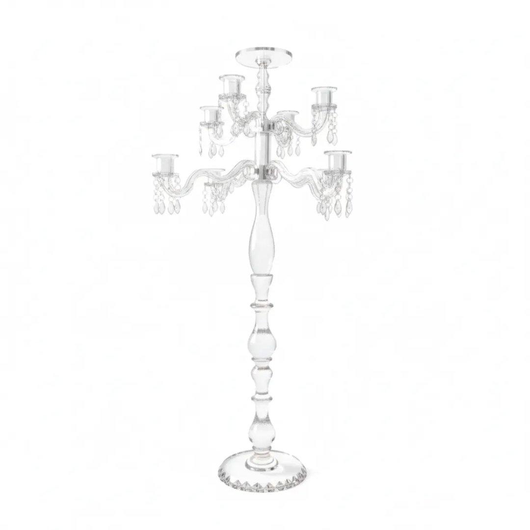 Candelabra 8 Arm + Floral Base (44")