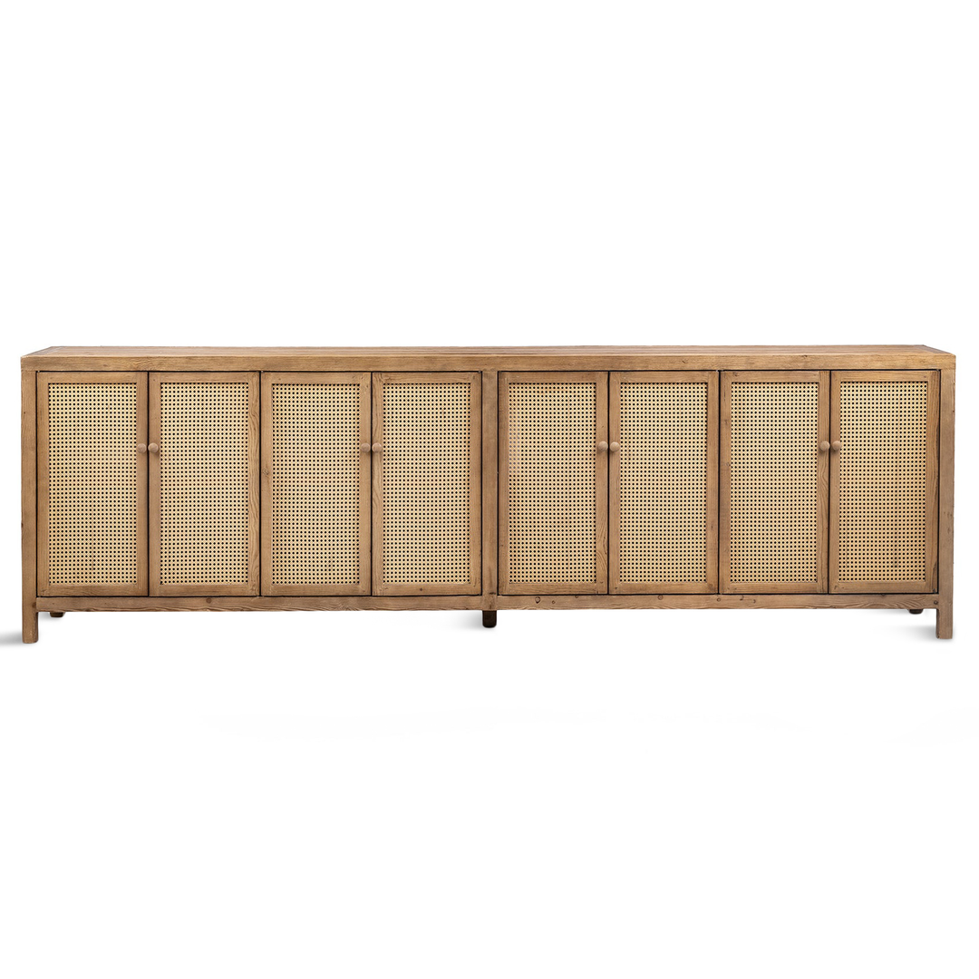 Long Rattan Cane Door Sideboard