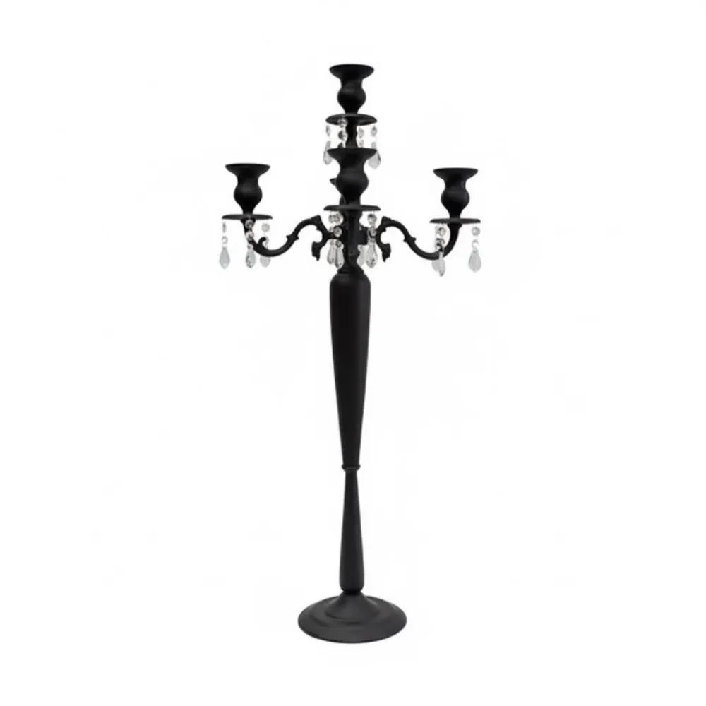 Four Arm Candelabra (Black) (42")