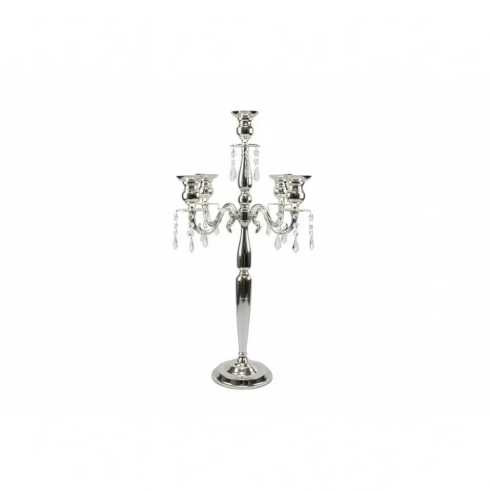 Four Arm Candelabra (Silver) (32")