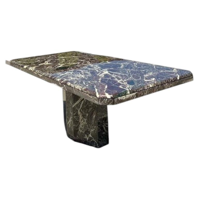 Vintage 1970s Italian Rosato Lavanto Stone Dining Table