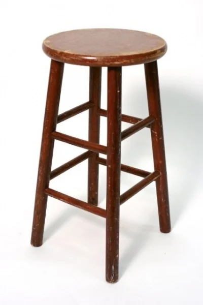 MAHOGANY WOODEN COUNTER STOOL