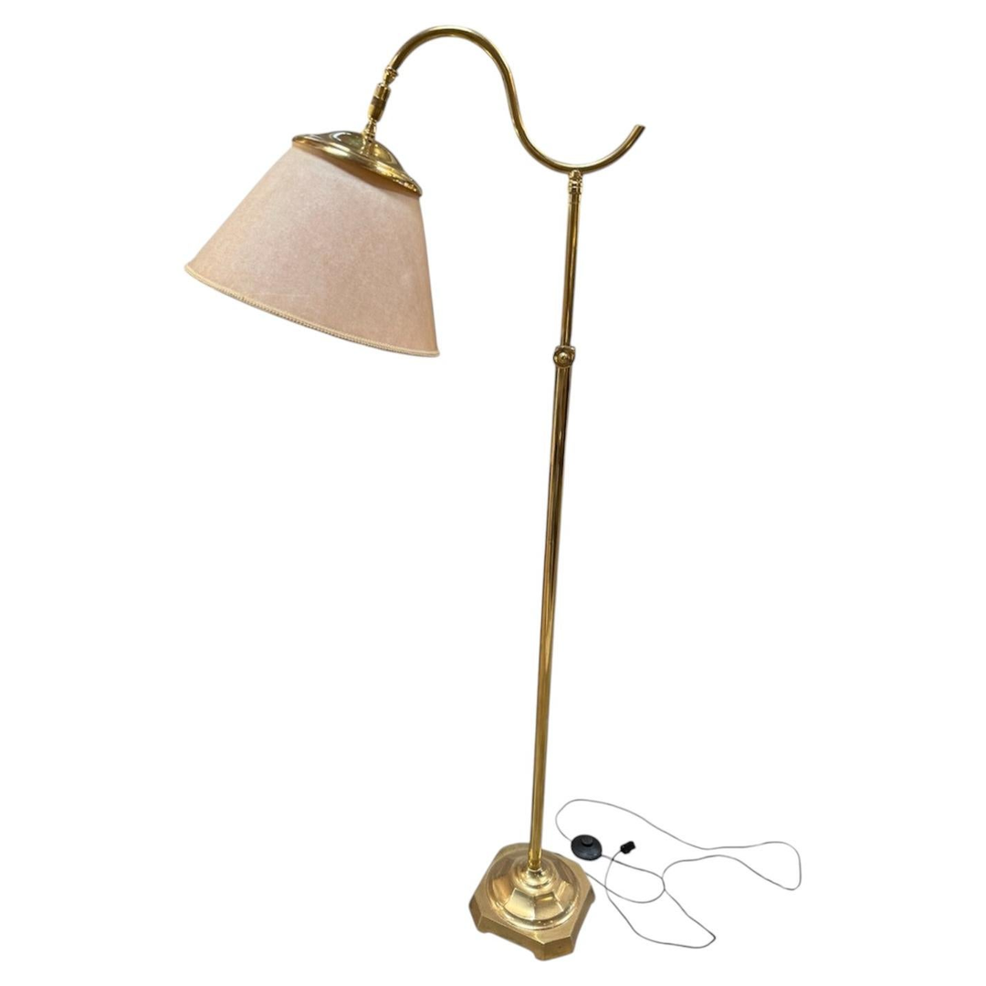 Vintage Italian Adjustable Brass Floor Lamp