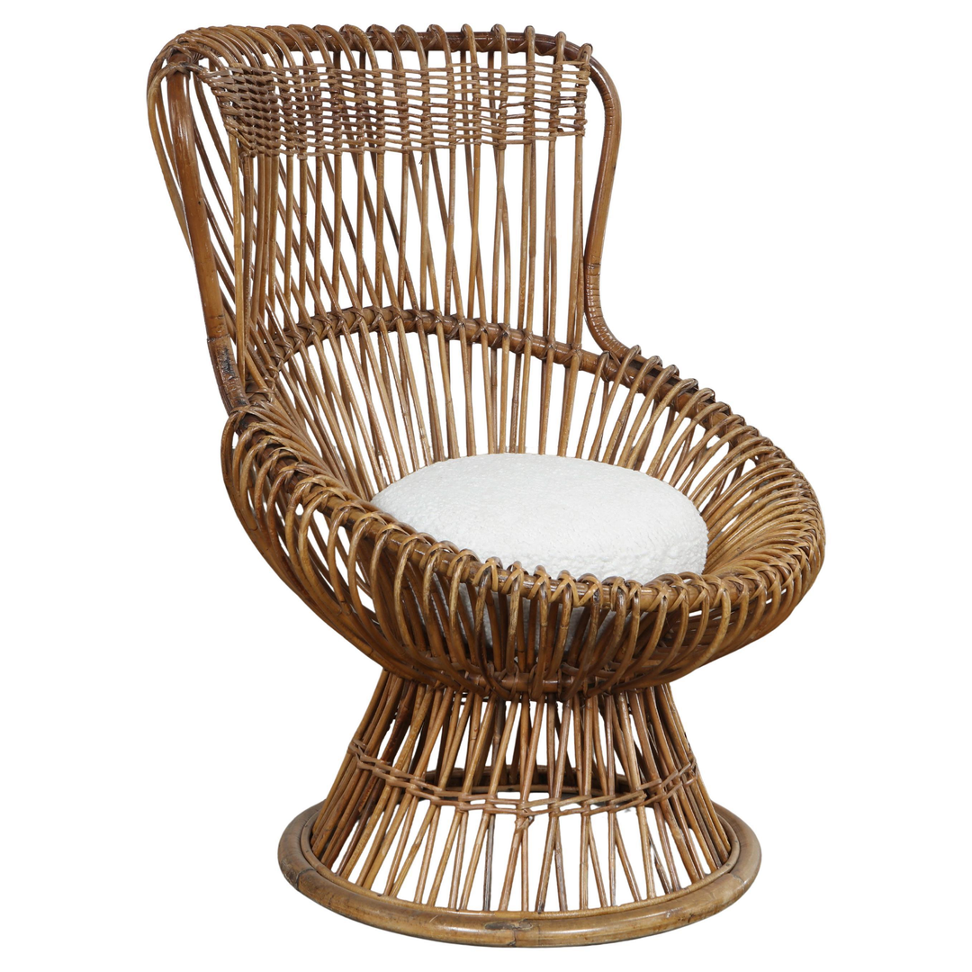 Margerita Rattan Chair by Franco Albini, Bonacina, 1950s