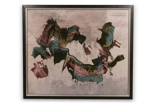 Framed Abstract Print of Torn Layered Forms
