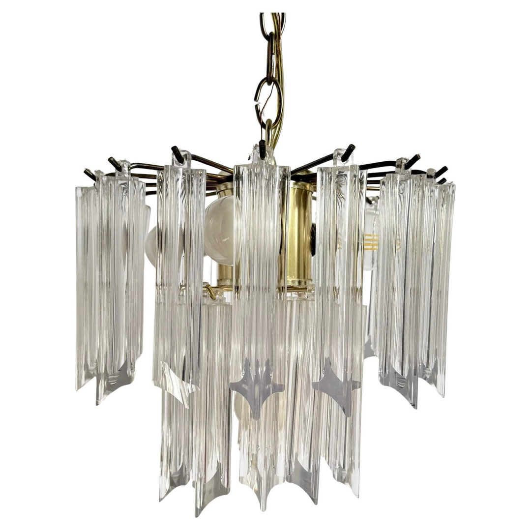 Art Deco Hanging Lucite Chandelier
