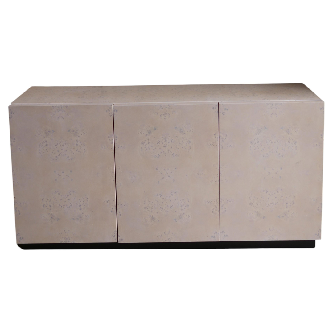 1970s Cerused Burl Wood Sideboard by Arthur Umanoff