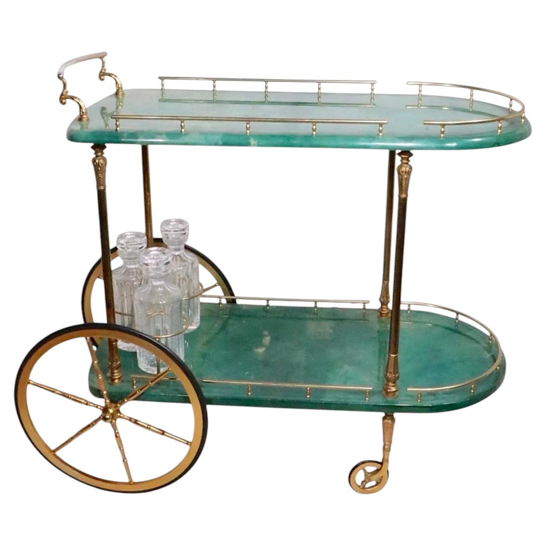 Chic Hollywood Regency Bar Cart by Aldo Tura