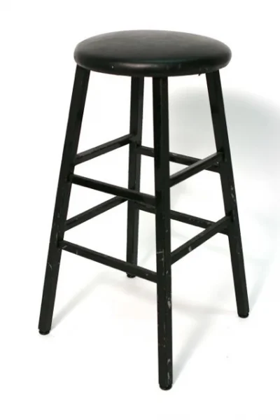 BLACK VINYL SEAT BAR STOOL