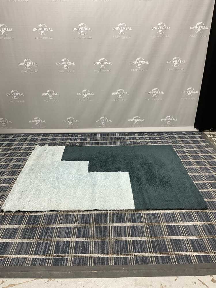 IKEA Kongrstrup Rug, Drapery, Green, Blue, Runners, RUGS, Normal Wear And Tear, 4'4", 6'5", UNIVERSAL, Fabric