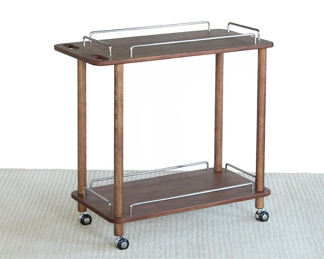 Danielle Walnut Bar Cart