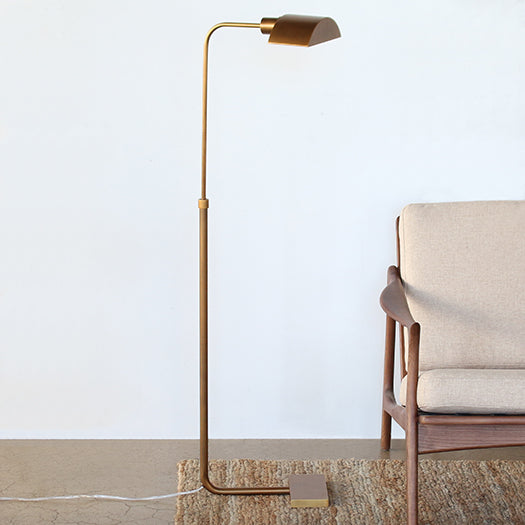 Koleman Adjustable Task Floor Lamp in Brass
